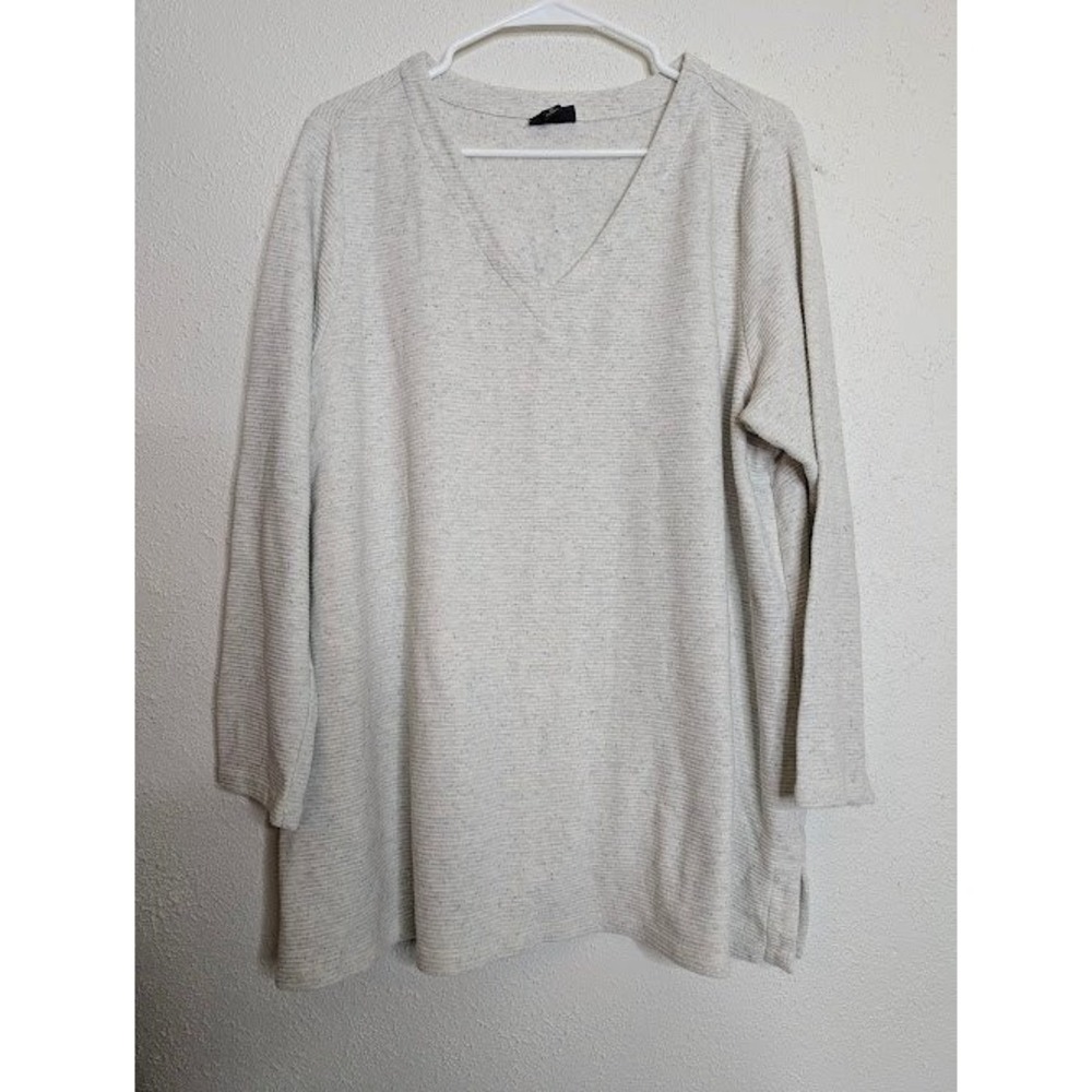 J Jill Womens Size‎ 2X Top Wearever Collection Lagenlook Tunic Textured Ribbed